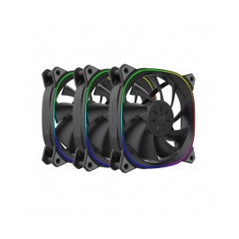 Kit de ventiladores InWin Sirius Extreme ASE120 / paquete triple IW-FN-ASE120-3PK / color negro / 120 x 120 x 25 mm / PWM 400 -