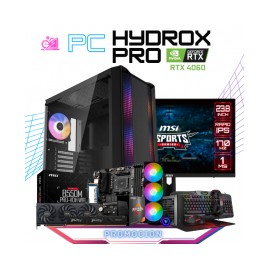 PC HYDROX PRO / AMD RYZEN 7 5800X / RTX 4060 / 32GB RAM / 1TB SSD M.2 NVME / FUENTE 700W 80+ BRONZE / ENFRIAMIENTO LIQUIDO 360M