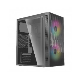 Gabinete Mini Torre Fuji GC470 Advanced series / Acteck / Fuente incluida 500W / Incluye 2 ventiladores FRGB / Micro ATX / Mini