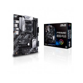 Tarjeta madre Asus Prime B550-Plus (Ryzen AM4) ATX con doble M.2, PCIe 4.0, Ethernet de 1 Gb, DisplayPort / HDMI, SATA 6 Gbps, 