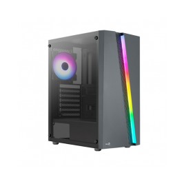 Gabinete Aerocool Blade-G-BK-v1, Cristal Templado, 4 Ventiladores RGB, ATX - Gabinete Aerocool Blade-G-BK-v1, Cristal Templado,