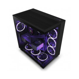 NZXT H9 Flow / ATX Mid Tower / Incluye 4 Ventiladores sin RGB / Capacidad de hasta Diez Ventiladores / Soporta radiadores de ha