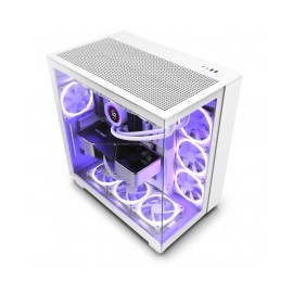 NZXT H9 Flow / ATX Mid Tower / Incluye 4 Ventiladores sin RGB / Capacidad de hasta Diez Ventiladores / Soporta radiadores de ha