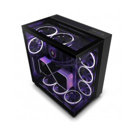 NZXT H9 Elite / ATX Mid Tower / Incluye 3 Ventiladores 120mm RGB Duo Fan / Capacidad de 10 Ventiladores / Soporta radiadores de