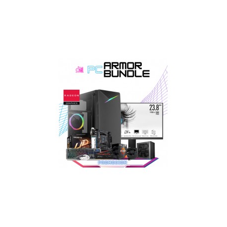 PC ARMOR BUNDLE / AMD RYZEN 7 5700G / RADEON VEGA GRAPHICS / 16GB RAM / 1TB SSD M.2 NVME / FUENTE 700W 80+ BRONZE / MONITOR MSI