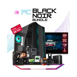 PC BLACK NOIR BUNDLE / AMD RYZEN 5 4500 / RX 6600 8GB / 16GB RAM /240GB SSD + 1TB HDD / FUENTE 600W 80+ BRONZE / INCLUYE MONITO