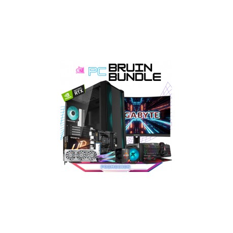 PC BRUIN BUNDLE / AMD RYZEN 5 5600X / RTX 4060 TI / 16GB RAM / 1TB SSD M.2 NVME / DISIPADOR DE TORRE RGB / FUENTE 600W 80+ BRON