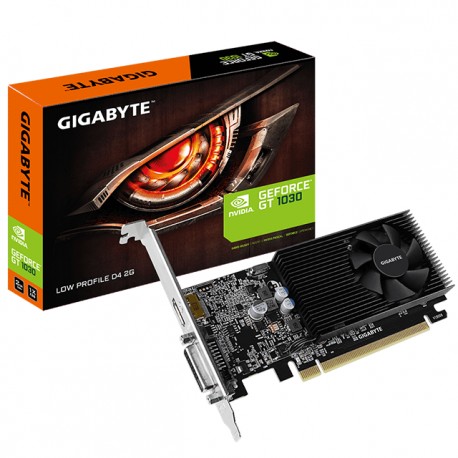 Tarjeta de video NVIDIA GeForce GT 1030 2GB GDDR4 / Gigabyte / HDMI, DVI / GV-N1030D4-2GL