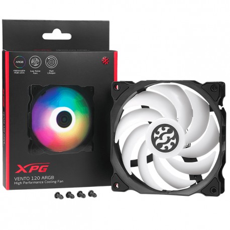 Ventilador para Gabinete - XPG Vento 120 ARGB / 120mm / VENTO120ARGB-BKCWW