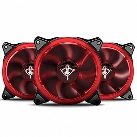 Kit de ventiladores para Gabinete Yeyian Typhoon Red / 120mmx3 / YCT-050720R