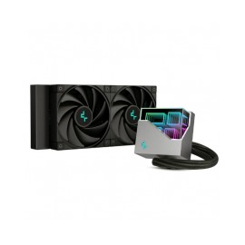 Enfriamiento Líquido DeepCool LT520 Black / 240mm 4ª Generación bomba de doble cámara 3100RPM / Infinity Mirror ARGB Block / 28