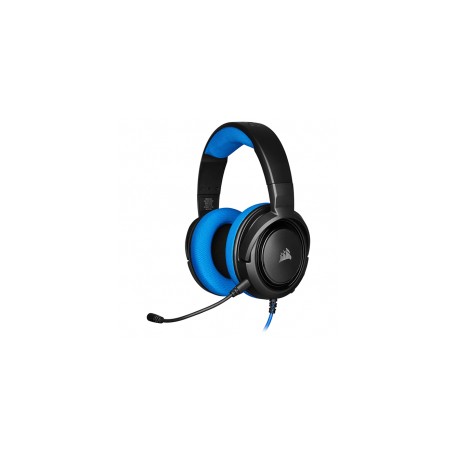 Diadema Corsair HS35 Azul con Microfono Alambrica Estereo 3.5mm / PC - PS4 - XBOX ONE - Switch / CA-9011196-NA