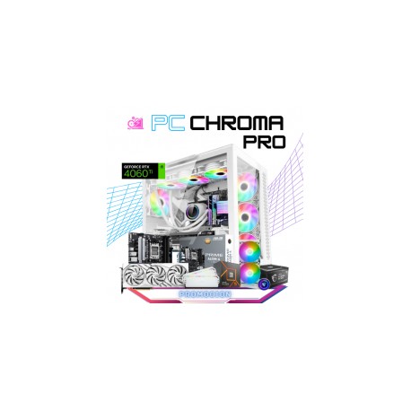 PC CHROMA PRO / AMD RYZEN 5 7600 / RTX 4060 TI 16GB / 32GB RAM DDR5 / 2TB SSD M.2 NVME / ENFRIAMIENTO LIQUIDO 240MM / FUENTE 75