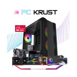 PC KRUST / AMD RYZEN 5 5500 / RX 6600 / 16GB RAM / 1TB SSD M.2 NVME / DISIPADOR DE TORRE ARGB / FUENTE 700W 80+ BRONZE / INCLUY