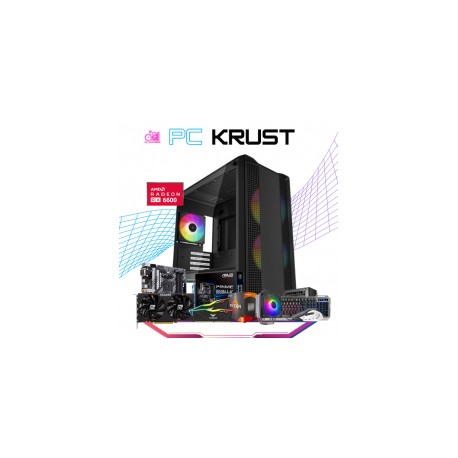 PC KRUST / AMD RYZEN 5 5500 / RX 6600 / 16GB RAM / 1TB SSD M.2 NVME / DISIPADOR DE TORRE ARGB / FUENTE 700W 80+ BRONZE / INCLUY