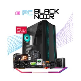 PC BLACK NOIR / AMD RYZEN 5 4500 / RX 6600 8GB / 16GB RAM /240GB SSD + 1TB HDD / FUENTE 600W 80+ BRONZE / PROMOCION