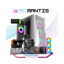 PC MANTIS / AMD RYZEN 5 7600 / RTX 4070 12GB / 32GB RAM DDR5 / 1TB SSD M.2 NVME / ENFRIAMIENTO LIQUIDO 360MM / FUENTE 700W 80+ 