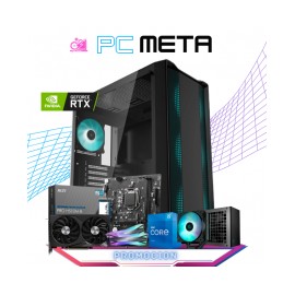 PC META / INTEL CORE I5-11400F / RTX 3060 12GB / 16GB RAM / 1TB SSD M.2 NVME / FUENTE 600W 80+ BRONZE / DISIPADOR DE TORRE RGB 