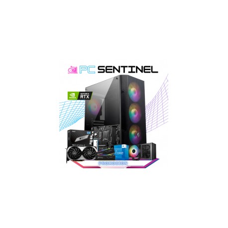 PC SENTINEL / INTEL CORE I5-13400 / NVIDIA RTX 4070 12GB / 16GB RAM / 1TB SSD M.2 NVME / FUENTE 700W 80+ BRONZE / DISIPADOR DE 