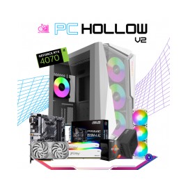 PC HOLLOW V2 / AMD RYZEN 7 5800X / RTX 4070 / 32GB RAM / 1TB SSD M.2 NVME / ENFRIAMIENTO LIQUIDO 360MM / FUENTE 750W 80+ BRONZE