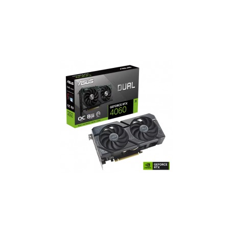 Tarjeta de Video RTX 4060 ASUS DUAL / 8GB GDDR6 OC / DUAL-RTX4060-O8G