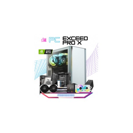 PC EXCEED PRO-X / AMD RYZEN 9 7900X / RTX 4070 12GB / 32GB RAM DDR5 / 2TB SSD M.2 NVME 7400MBPS / ENFRIAMIENTO LIQUIDO 240MM / 