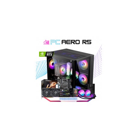 PC AERO R5 / AMD RYZEN 5 5600 / RTX 4060 TI 8GB / 16GB RAM/ 1TB SSD M.2 NVME / ENFRIAMIENTO LIQUIDO 240MM / FUENTE EVGA 700W / 