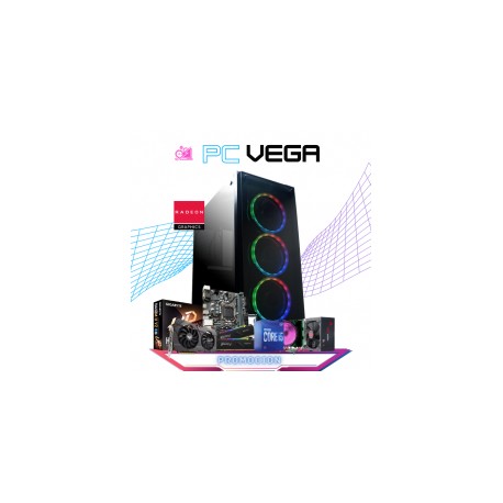 PC VEGA / INTEL CORE I5-10400F / RADEON 6500 XT 4GB / 16GB RAM /500GB SSD M.2 NVME / FUENTE 500W 80+ BRONZE / DISIPADOR DE TORR