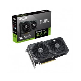 Tarjeta de Video GeForce RTX 4060 TI ASUS DUAL OC 8GB / Doble Ventilador / 128-bit / GDDR6 / DUAL-RTX4060TI-O8G