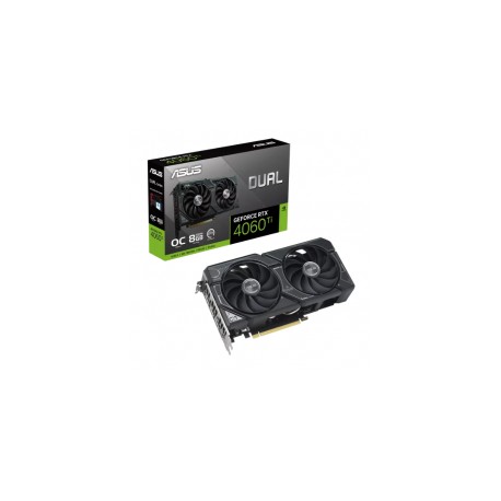 Tarjeta de Video GeForce RTX 4060 TI ASUS DUAL OC 8GB / Doble Ventilador / 128-bit / GDDR6 / DUAL-RTX4060TI-O8G