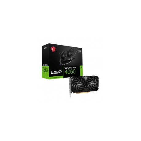 Tarjeta de Video MSI GeForce RTX™ 4060 VENTUS 2X BLACK 8G OC / 8GB GDDR6 / 128 bit / 3072 Cuda Cores / PCI Express® Gen 4 x 8 /