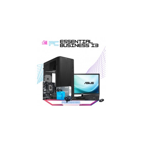 PC ESSENTIAL BUSINESS I3 / INTEL CORE I3-12100 / INTEL UHD 730 GRAPHICS / 8GB RAM / 240GB SSD / DISIPADOR DE STOCK / KIT TECLAD