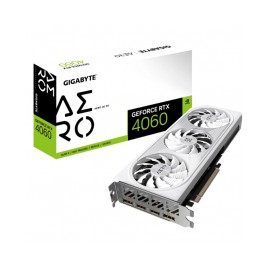 Tarjeta de Video Gigabyte GeForce RTX 4060 Aero OC 8GB / Nvidia / GDDR6 / PCI Express / White / GV-N4060AERO OC-8GD