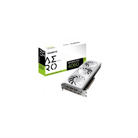 Tarjeta de Video Gigabyte GeForce RTX 4060 Aero OC 8GB / Nvidia / GDDR6 / PCI Express / White / GV-N4060AERO OC-8GD