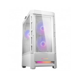 Gabinete Cougar DUOFACE RGB / Doble panel frontal: Malla y RGB / Cristal Templado / RGB / Excelente Flujo de Aire / Blanco / 38