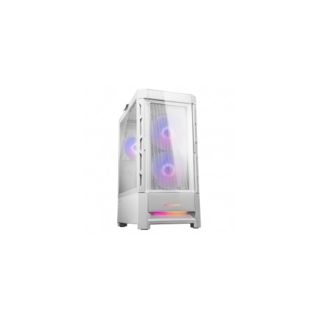 Gabinete Cougar DUOFACE RGB / Doble panel frontal: Malla y RGB / Cristal Templado / RGB / Excelente Flujo de Aire / Blanco / 38