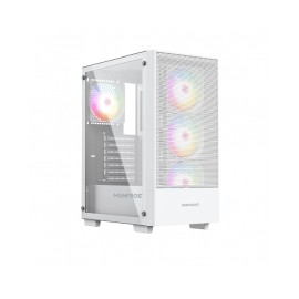 Gabinete Munfrost Alpha White / Cristal templado / ARGB Sync / Controlador de ventiladores / Atx - Micro ATX - Mini ITX / 4 Ven