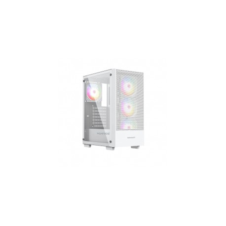 Gabinete Munfrost Alpha White / Cristal templado / ARGB Sync / Controlador de ventiladores / Atx - Micro ATX - Mini ITX / 4 Ven