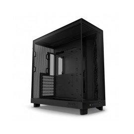 Gabinete NZXT H6 FLOW BLACK / Cristal Templado / Mini-ITX / Micro-ATX / ATX / USB 3.2 / USB 3.2 Gen.2 Tipo C / Sin Fuente / Neg