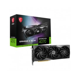 Tarjeta de Video MSI GeForce RTX™ 4070 GAMING X SLIM 12G / 12GB 192-bit GDDR6X / PCI Express® Gen 4 / 912-V513-268