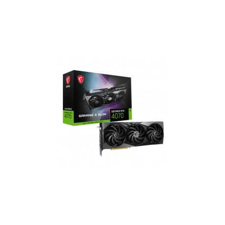 Tarjeta de Video MSI GeForce RTX™ 4070 GAMING X SLIM 12G / 12GB 192-bit GDDR6X / PCI Express® Gen 4 / 912-V513-268