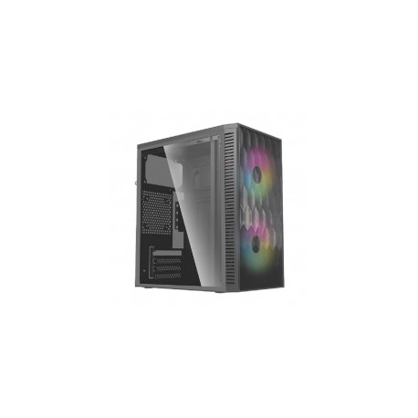 Gabinete Mini Torre Fuji GC470 Advanced series / Acteck / Fuente incluida 500W / Incluye 2 ventiladores FRGB / Micro ATX / Mini