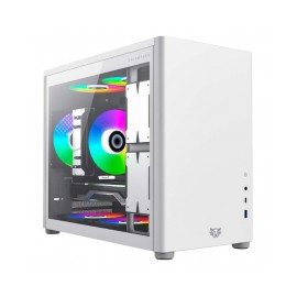 Gabinete Gamer Micro Torre ATX Eris Frost GI985 Legend Series / Blanco / No incluye ventiladores