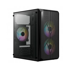 Gabinete Acteck Doom GI630 / Negro / Micro ATX/ Mini-ITX / Fuente 500W / Ventana Acrílico / AC-935739