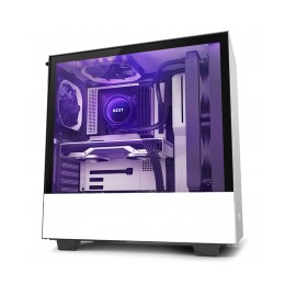 Gabinete NZXT H510i Negro-Blanco / ATX / Cristal Templado / CA-H510i-W1