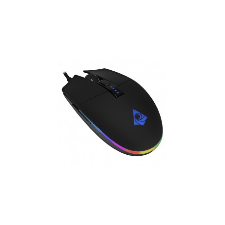 Mouse Gamer Munfrost Triton Black Mate / Optico / USB / Sensor Pixart PWM 3360 / Iluminación ARGB / Hasta 12,000 DPIs / 6 boton