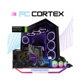 PC CORTEX / INTEL CORE I9-13900K / RTX 4070 TI / 32GB RAM DDR5 / 1TB SSD M.2 NVME + 4TB HDD / ENFRIAMIENTO LIQUIDO 360MM / FUEN