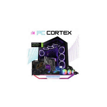 PC CORTEX / INTEL CORE I9-13900K / RTX 4070 TI / 32GB RAM DDR5 / 1TB SSD M.2 NVME + 4TB HDD / ENFRIAMIENTO LIQUIDO 360MM / FUEN