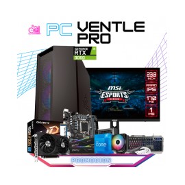 PC VENTLE PRO / INTEL CORE I5-12400 / RTX 3060 / 16GB RAM / 1TB SSD M.2 NVME / DISIPADOR DE TORRE ARGB / FUENTE 700W 80+ BRONZE