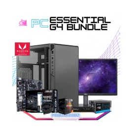 PC ESSENTIAL G4 BUNDLE / AMD RYZEN 5 5600G / 8GB RAM / 250GB SSD M.2 NVME / FUENTE 500W / DISIPADOR DE STOCK / MONITOR DELL 21.